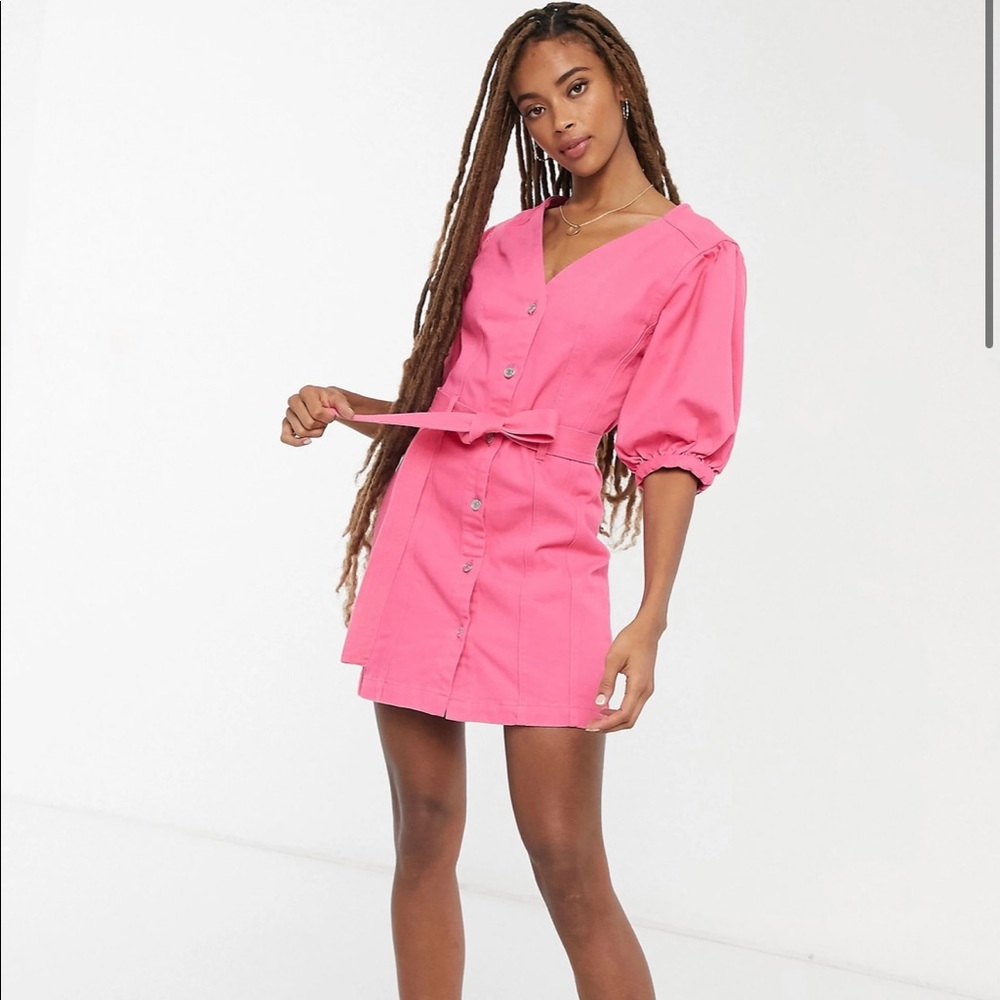 ASOS Fuchsia Mini Dress with Belt